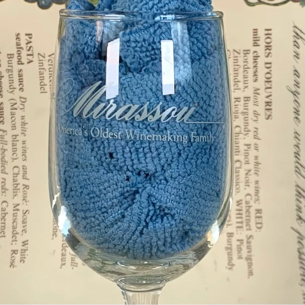 Mirassou Winery souvenir wine glass.